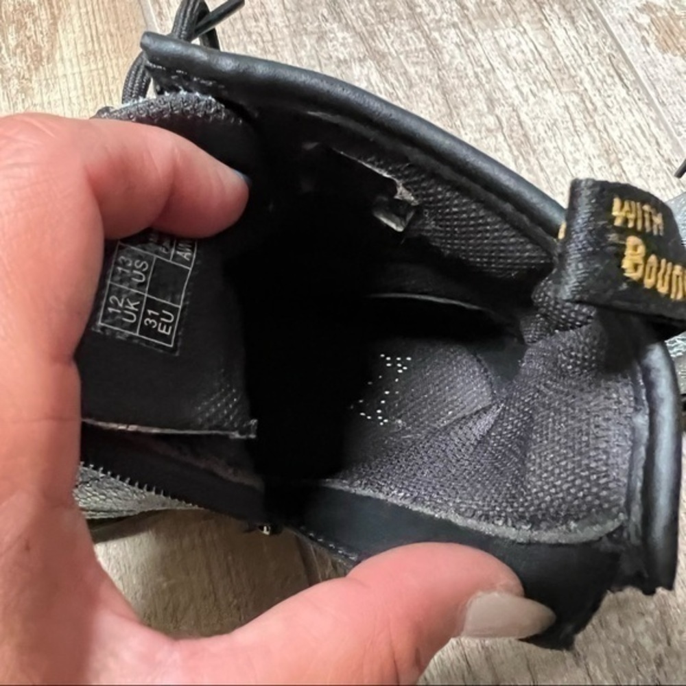 Dr. Martens | Delaney Lamper Foil Combat Boots - Picture 9 of 10